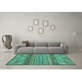 thumbnail image 3 of Ahgly Company Indoor Rectangle Abstract Turquoise Blue Modern Area Rugs, 8' x 12', 3 of 4