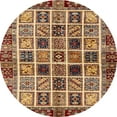 thumbnail image 1 of Ahgly Company Indoor Round Abstract Saffron Red Abstract Area Rugs, 7' Round, 1 of 6