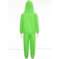 thumbnail image 3 of Sinleey Boys Girls Athletic Sweatsuits 2Pcs Jogger Outfits Set Kids Clothes Set Pullover Tracksuit Fluorescent Green 120, 3 of 7