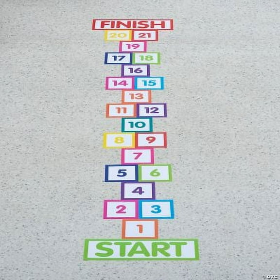 Multicolor 0 to 100 Floor Clings, 100th Day of School, Educational, 103 Pcs