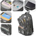 thumbnail image 4 of Grey Dog Paw Footprint Backpack for School,Cute School Bag,Schoolbag with Adjustable Shoulder Straps & Padded Back,16.9 Inch, 4 of 5