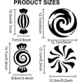 thumbnail image 2 of 16 Styles Candy Mint Candy Lollipop Stencils 11.8×11.8inch Candy Theme Stencil with Paint Brush Sweet Whirlpool Candy Stencil DIY Candy Crafts for Birthday Xmas Holiday Decor Gift Making, 2 of 9