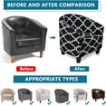 thumbnail image 6 of LINLIN Club Chair Slipcover, High Stretch Tub Chair Cover, Universal Spandex Pattern Armchair Sofa Cover Cover Couch Slipcover for Living Room Club Bar Counter, 6 of 8