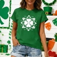 thumbnail image 5 of LEKWK St Patricks Day Shirt Women Clover Mandala Art Casual Tops Short Sleeve Basic Tees Crew Neck Geometric Flower Spring Clothing, 5 of 7