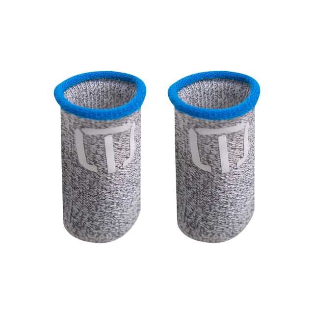 2 Pieces Smartphone Games Fingertip Sleeves Sweat-proof Gloves Portable Touch Screen Comfortable Reusable Controller Covers Silver Gray