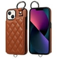 thumbnail image 1 of iPhone 13 Case ,Card Slots Leather Wrist Strap Phone Cover for iPhone 13, 1 of 5
