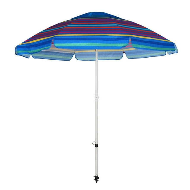 black and white outdoor patio umbrella (2 pack) Mainstays 9 ft Black and White Cabana Stripe Round Market Patio  Umbrella, Easy Crank
