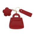 thumbnail image 3 of Unique Bargains 1 Pc Handbag Charms Keychains Flower Mirror Bag Accessories Red, 3 of 6