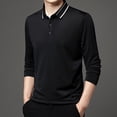 thumbnail image 1 of Blusa y camisa de manga larga con cuello vuelto para hombre, pijama deportivo para el hogar, camiseta de color liso, blusa deportiva de poliéster para hombre, 1 of 6
