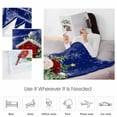 thumbnail image 4 of Christmas Snowman Throw Flannel Blanket 32x48In Xmas Tree Forest Snowflake Winter Navy Blue Super Soft Cozy Bed Blanket, Lightweight Plush Fuzzy Bed Throw for Bedroom Sofa Couch Living Room, 4 of 4