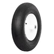 Hi-Run Ribbed 4.80/4.00-8 4PR Flat Free Wheelbarrow Tire and Wheel Assembly