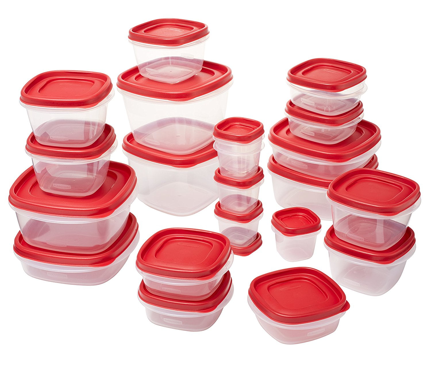 Rubbermaid Easy Find Lids Food Storage Container 42 Piece Set Red Rubbermaid Easy Find Lids Food Storage Container 42 Piece Set Red 1880801 Com