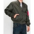 thumbnail image 6 of Ring Of Fire Mens Flight Bomber Jacket, Green, Small (Regular), 6 of 11