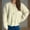 520-White, variant on Byworldtasic Womens Sweaters Women's Button Up Crew Neck Cardigan Long Sleeve Knitted Sweater Outwear With Pockets Dark Gray