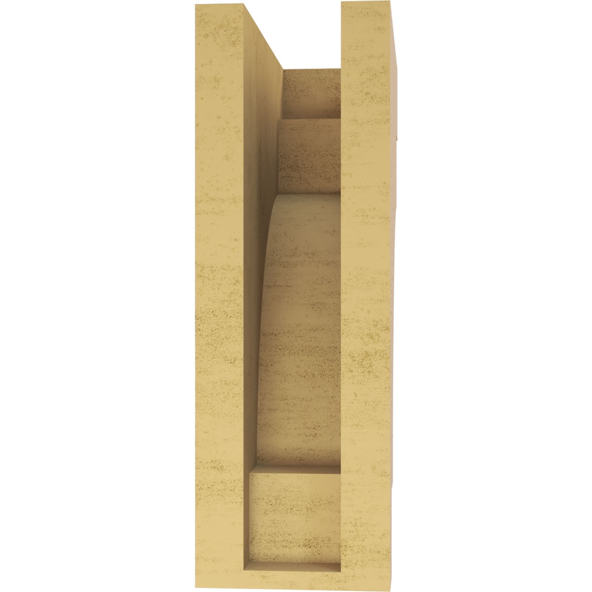 4"W x 8"D x 12"H Classic Mediterranean Rough Cedar Woodgrain TimberThane Corbel, Primed Tan