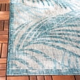 thumbnail image 5 of SAFAVIEH Courtyard Nick Floral Indoor/Outdoor Runner, 2'3" x 8', Grey/Aqua, 5 of 11