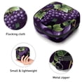 thumbnail image 3 of Grape Sanitary Napkin Purse Period Bag Small Storage Travel Security Pouch Case, 3 of 6