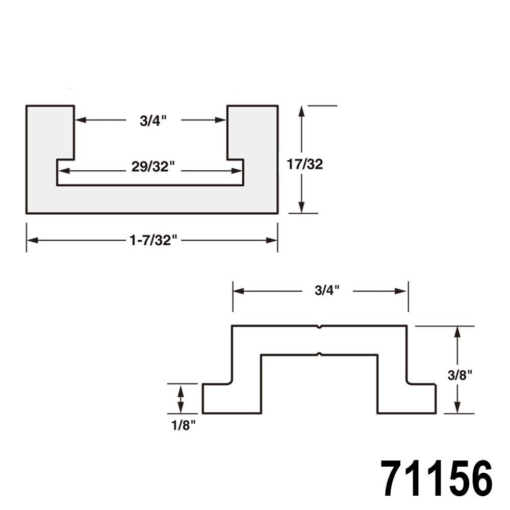 POWERTEC 71567 Aluminum Miter T-Bar 32-Inch