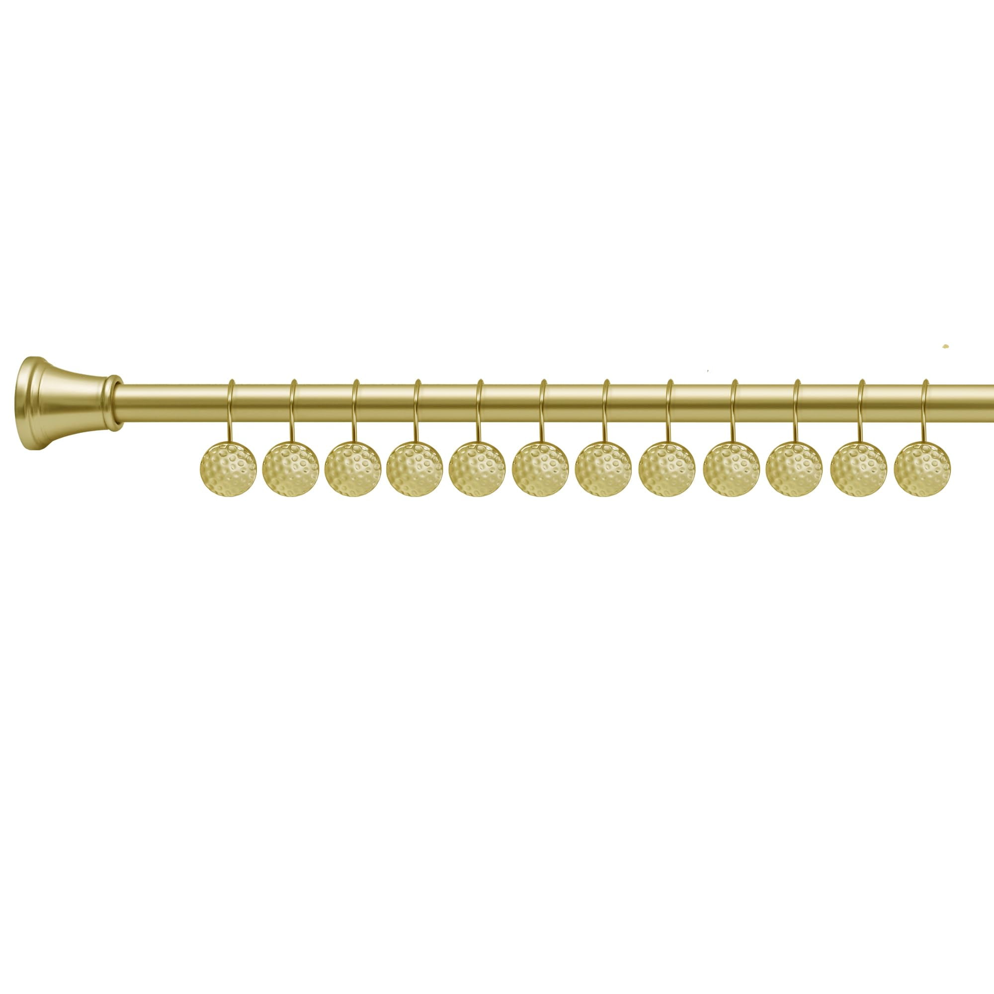 Utopia Alley HK28GD Rust Resistant Shower Curtain Hooks Rings for Bathroom, Gold - Set of 12