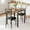 Retro color, variant on 3-Piece Kitchen Dining Room Table Chair Set for Small Space, Indoor Modern Dinette Set for 2, Square Dinner Table Set for Dinette, Breakfast, Black