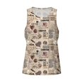 thumbnail image 4 of Easygdp Abstract Coffee Men's Tank Top, Sleeveless Muscle T Shirts, Breathable, Quick-Dry, Loose for Gym, Running, Fitness - Small, 4 of 9