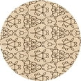 thumbnail image 1 of Ahgly Company Machine Washable Indoor Square Transitional Copper Brown Area Rugs, 3' Square, 1 of 7