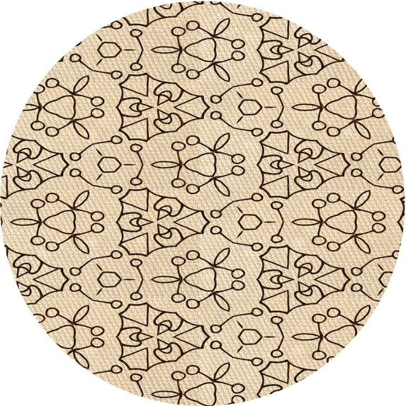 Ahgly Company Machine Washable Indoor Square Transitional Copper Brown Area Rugs, 3' Square