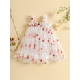 thumbnail image 3 of Qmyliery Toddler Girls Summer Tulle Dress, Fashion Floral Embroidery Sleeveless Tulle Mesh Dress, 3 of 8
