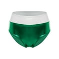 thumbnail image 3 of Kaerm Womens Metallic Shorts Stretchy Shiny Briefs High Waist Booty Shorts Rave Dancewear Disco Dance Costume Green M, 3 of 5