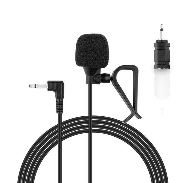 Weishan - Micrófono de coche de 3,5 mm, repuesto para micrófono de radio de coche para Pioneer Kenwood Boss JVC Sony Jensen Alpine estéreo para unidad principal de vehículo con audio GPS DVD - Montaje