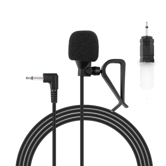 Weishan - Micrófono de coche de 3,5 mm, repuesto para micrófono de radio de coche para Pioneer Kenwood Boss JVC Sony Jensen Alpine estéreo para unidad principal de vehículo con audio GPS DVD - Montaje