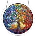 thumbnail image 2 of Lumxatz 7.4 Inch Acrylic Puzzle Window Hanging, Decorative Garden Art for Mom Birthday Gift, Stained Glass Style Home Decor, 2 of 8
