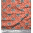 thumbnail image 1 of Soimoi Green Rayon Crepe Fabric Palm Tree & Sunset Beach Fabric Prints By Yard 46 Inch Wide, 1 of 3