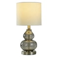 Better Homes and Gardens Smoked Grey Glass Table Lamp with Drum Shade