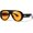 Black/Orange, variant on Retro Aviator Sunglasses for Women Men Trendy 70s Big Shield Sun Glasses Thick Frame Shades