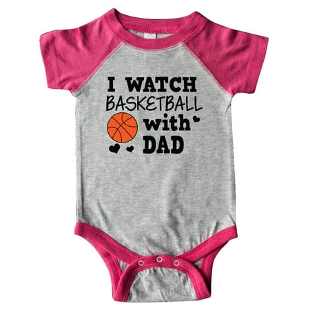 

Inktastic I Watch Basketball with Dad Gift Baby Boy Bodysuit