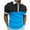 Blue, variant on Chbgutlmr T Shirts for Men Lapel Neck Quarter Zip Summer Short Sleeve Loose Casual Color Block Shirts