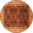 thumbnail image 1 of Ahgly Company Machine Washable Indoor Round Oriental Orange Traditional Area Rugs, 5' Round, 1 of 4