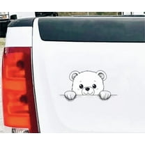 Cute Peeking Bear Car Sticker. Funny Bear Decal for Car Window, SUV, Truck, Laptop, Motorcycle, Bumper, etc. Adorable Vinyl Animal Sticker, Aesthetic Cartoon Bear, Weatherproof Outdoor Car Accessory