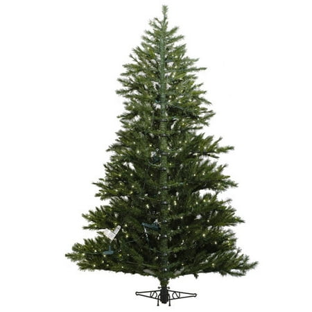 Vickerman Minnesota Pine Westbrook 6.5' Green Artificial Half Christmas Tree with 400 Clear Lights with Stand