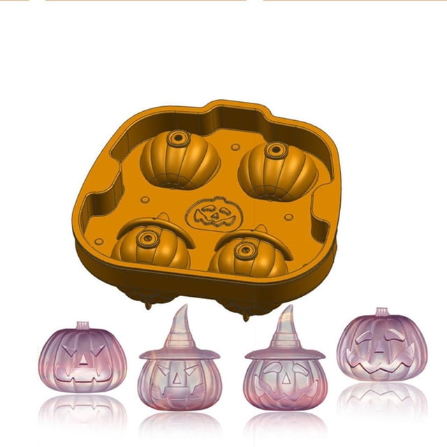 Caramelo De Calabaza De Halloween, Mini Molde De Silicona De Calabaza, Serie De Festival Fantasma De Calabaza Aterradora, Molde Para Hacer Chocolate Kearding HA045272-02