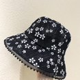 thumbnail image 2 of CoCopeaunts Black Bucket Hat for Women Soft Lace Flower Pearl Wide Brim Sun Hats Floppy Spring Summer Dress Ladies Basin Hat, 2 of 8
