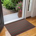 thumbnail image 2 of Red Green Checkerboard Red Pattern Indoor Door Mat 17"x30", Washable Non-Slip Decorative Rug for Entrance, Kitchen, Bathroom, 2 of 6