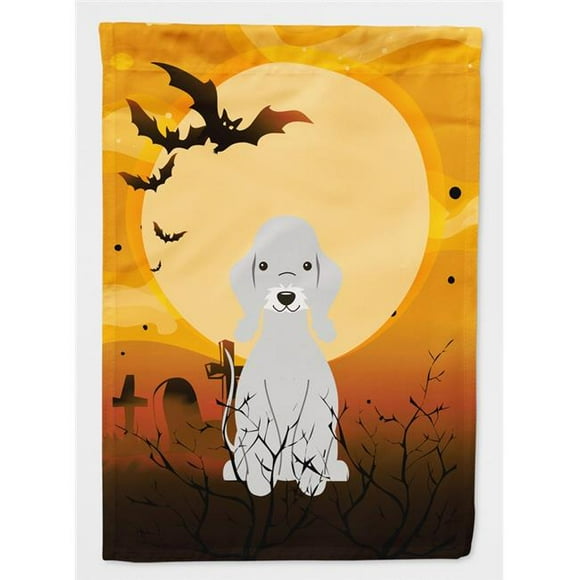 Carolines Treasures BB4356GF Halloween Bedlington Terrier Blue Flag Garden Size