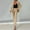 Yellow, variant on Ahabrexf Sets for Women, Color Fashion Temperament Long Sleeve Belt Suit Casual 2-Pc