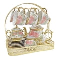 thumbnail image 3 of GROWTH TANK Ceramic And Mug Set Ceramic Tea Cup Set Of 5 Coffee Pot Set Nordic Afternoon Cup rose, 3 of 9