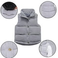 thumbnail image 4 of KYAIGUO Boys Girls Vest Winter Warm Lightweight Toddler Vest Outerwear High Neck Cute Sleeveless Jacket Sleeveless Coat Stand Collarcute Winter Outwear for 1-5 6-10 Years Old, 4 of 6