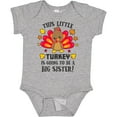 thumbnail image 3 of Inktastic This Little Turkey is Going to Be a Big Sister Girls Baby Bodysuit, 3 of 5