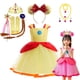 thumbnail image 2 of Disfraz de princesa de Halloween, tutú de tul amarillo y Rosa de Aurora Bella, disfraz de Halloween, 2023 Fivean unisex, 2 of 2