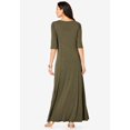 thumbnail image 2 of Roaman's Women's Plus Size Button Front Heathered Dress, 2 of 4
